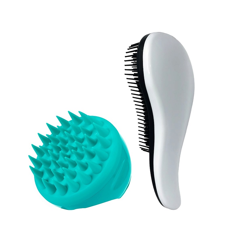 Изображение товара CHELAY Набор расческа и щетка для волос, Белый