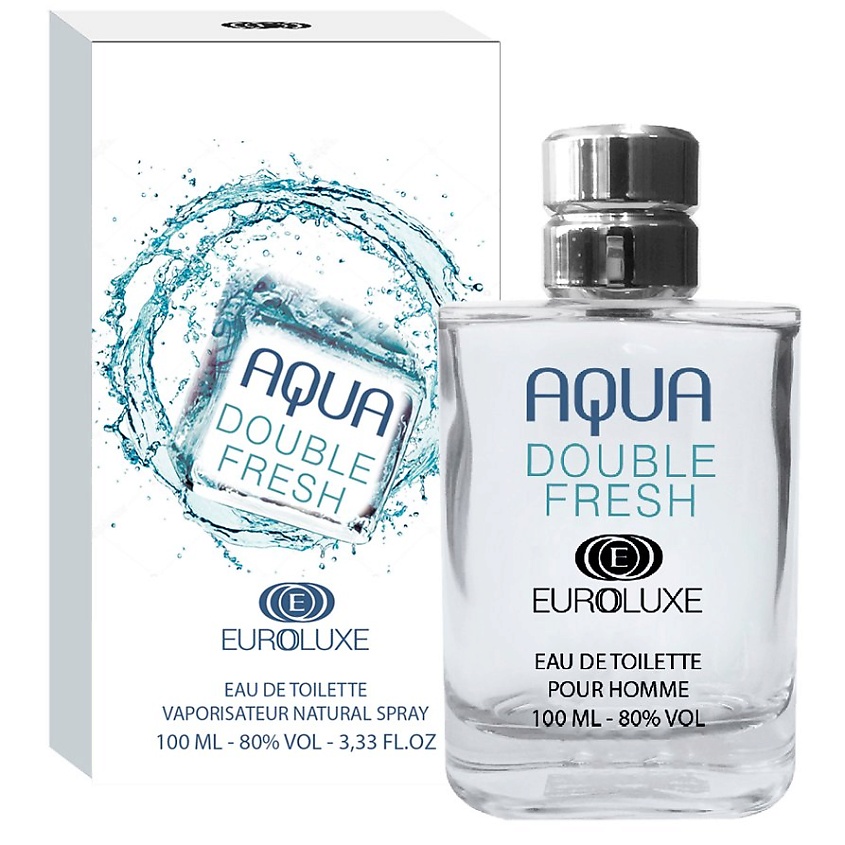 Изображение товара EUROLUXE Туалетная вода Aqua Double Fresh мужской 100 мл свежий древесный аромат
