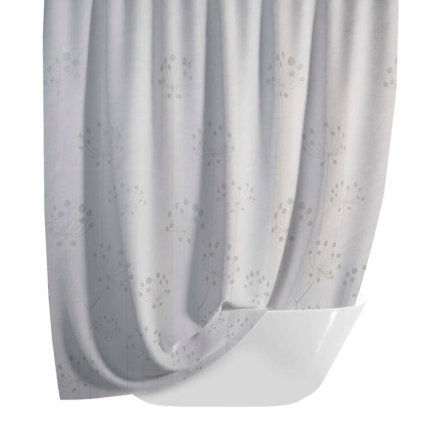 Изображение товара ND PLAY Штора для ванной комнаты «Nature», Белый