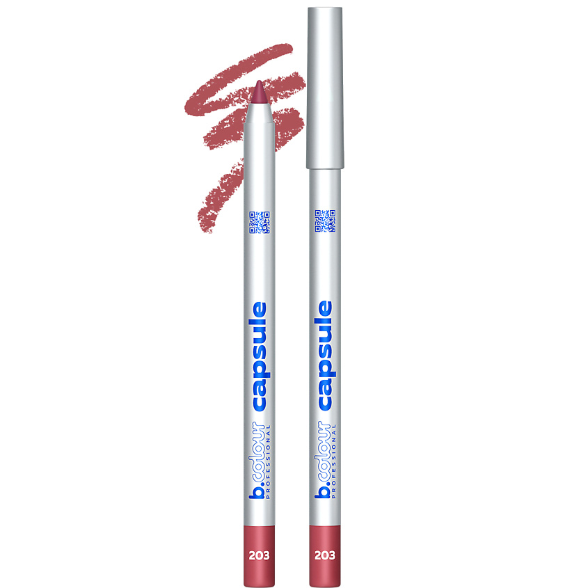 Изображение товара B.COLOUR PROFESSIONAL Карандаш для губ матовый стойкий нюд CAPSULE 694, Тон 203