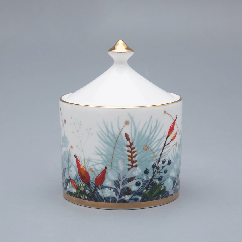 Изображение товара Императорская сахарница Календа из костяного фарфора с золотой отделкой 300 мл