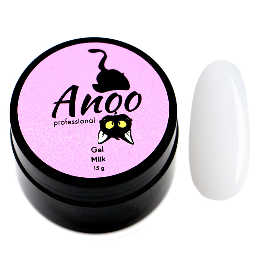 Изображение товара Гель для ногтей ANQO средней консистенции оттенок milk профессиональный и домашний уход