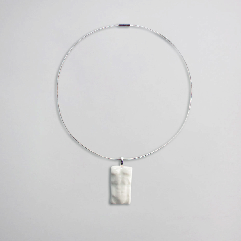 Изображение товара Колье с подвеской Давид серии Боди из белого фарфора ручной работы La Palme