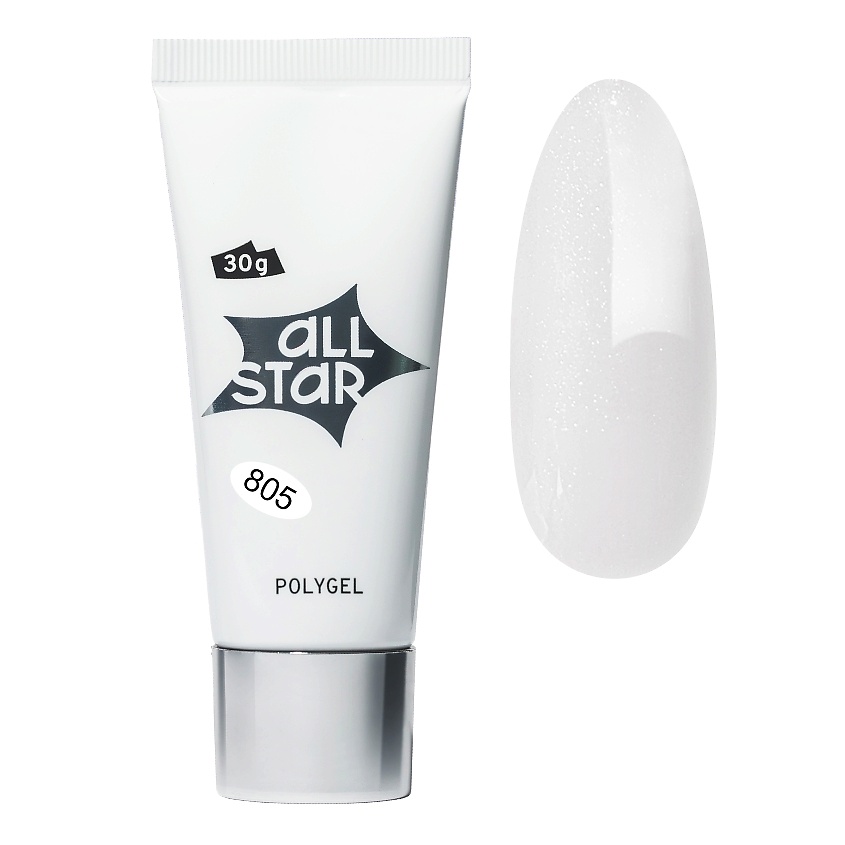 Изображение товара ALL STAR Полигель моделирующий Shiny Milk 805 для ногтей 30 г