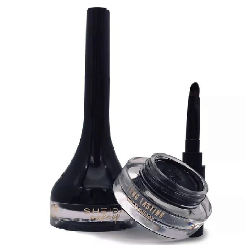 Изображение товара SHEIDA Гелевая черная водостойкая подводка для глаз с кисточкой