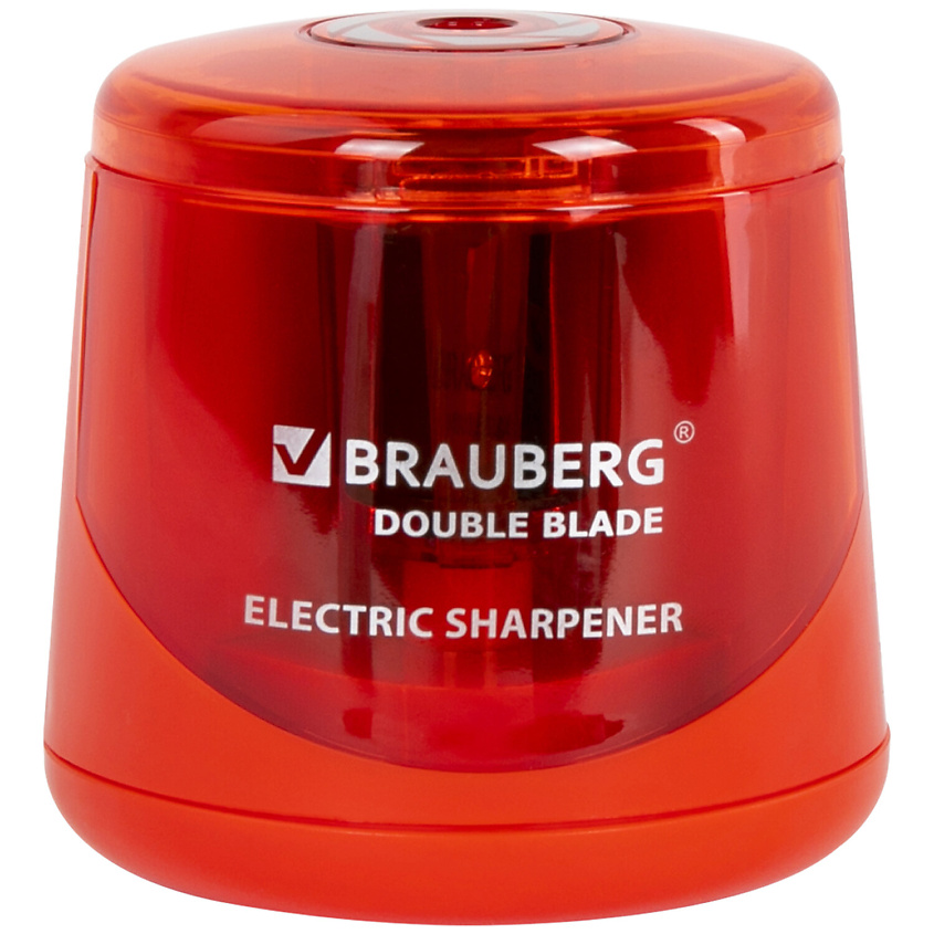 Изображение товара BRAUBERG Точилка электрическая DOUBLE BLADE, Красный