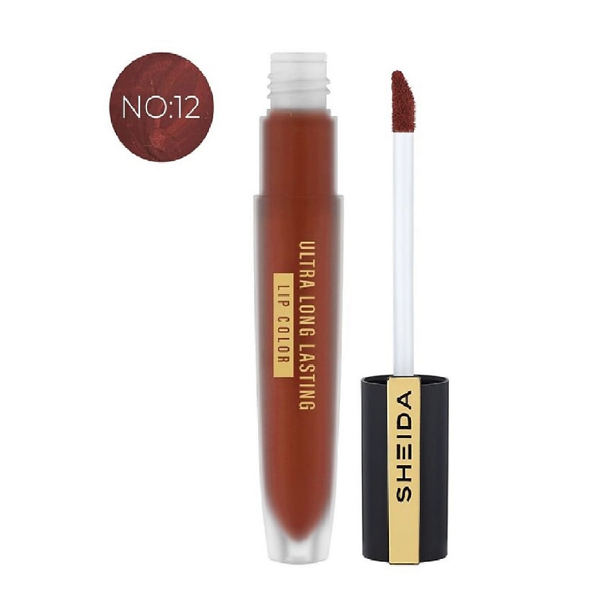 Изображение товара Водостойкая жидкая помада для губ SHEIDA Long Lasting темно-коричневая