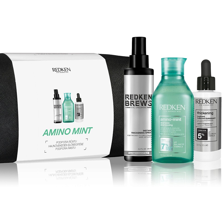 Изображение товара Redken Amino Mint Набор для жирных волос, 3 шт.
