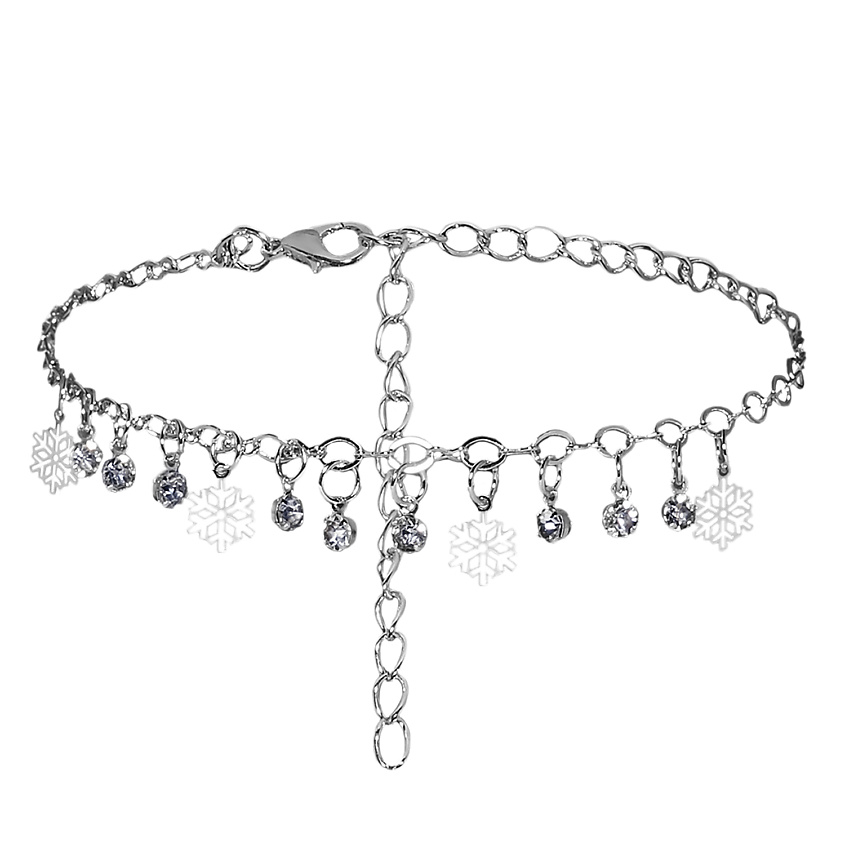 Изображение товара NOTHING BUT LOVE Браслет на ногу "Снежинка", цвет: Серебряный, размер: 25