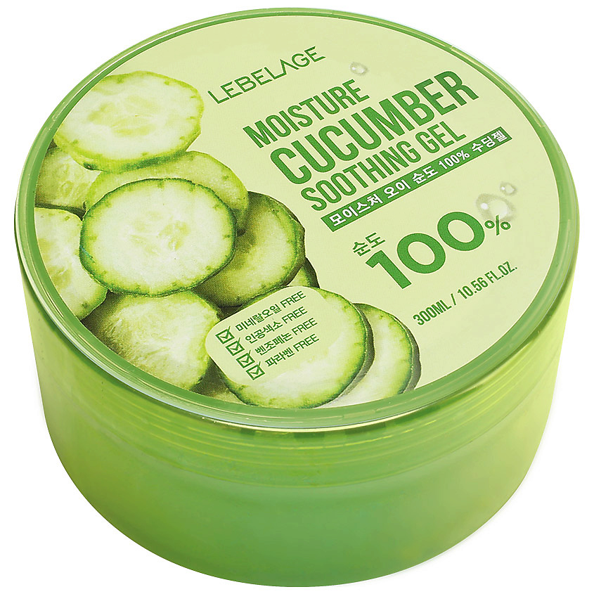 Изображение товара LEBELAGE Увлажняющий успокаивающий гель с огурцом,, 300 мл