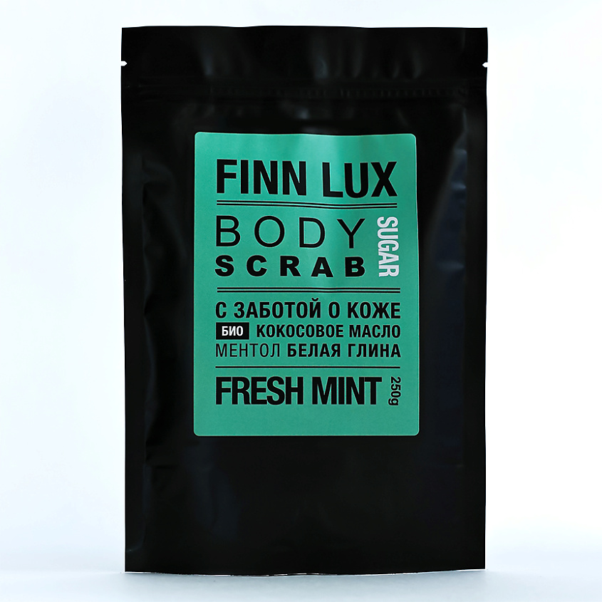 Изображение товара ФиннЛюкс скраб для тела MINT-LIME+Sugar натуральный очищающий эффект