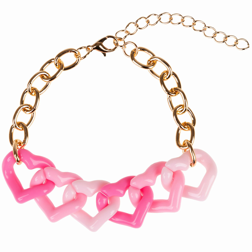 Изображение товара Радужный браслет в виде сердечек Lukky Fashion для женщин и детей
