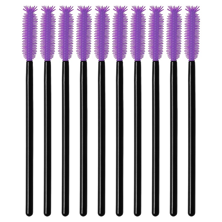 Изображение товара EVABOND Щеточка для ресниц винтовая круглая, силиконовая в упаковке, 1 шт, 03 Фиолетовая