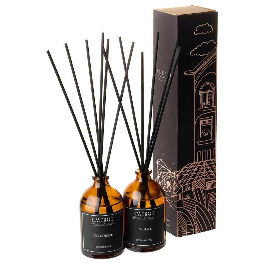 Изображение товара EMERGE Набор 2 диффузора ароматических (Бриз океана, Прованс), 2 шт