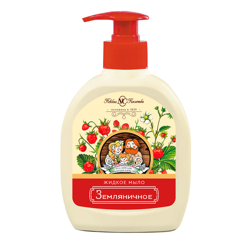 Изображение товара НЕВСКАЯ КОСМЕТИКА Мыло жидкое Земляничное, 300 мл