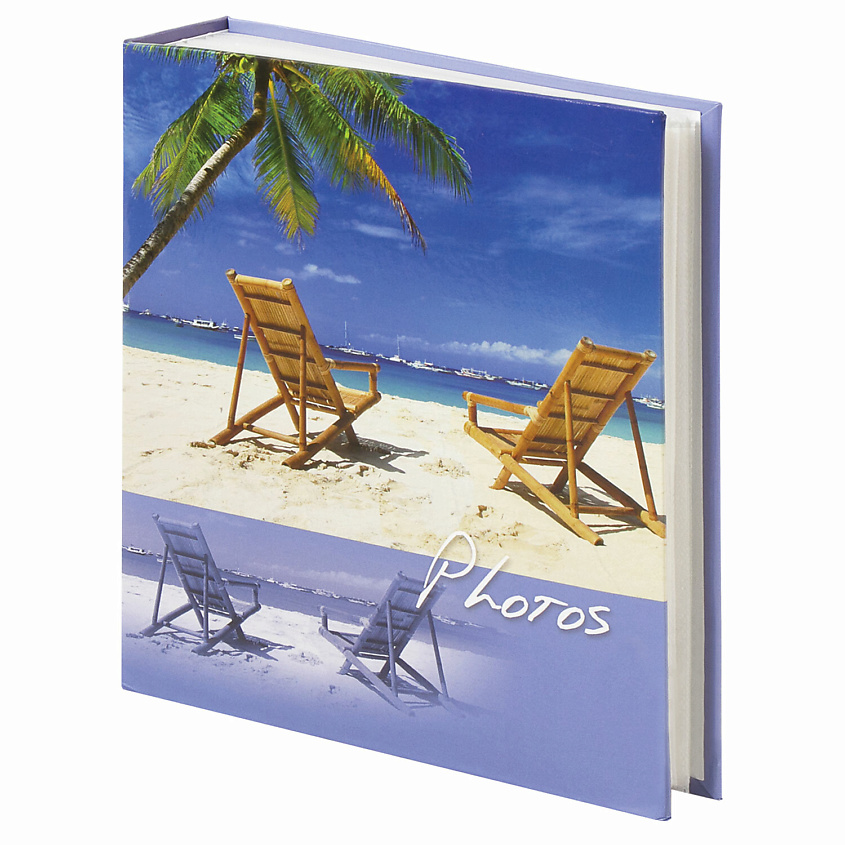 Изображение товара Фотоальбом BRAUBERG Закат у моря 200 фото 10х15 см синяя обложка