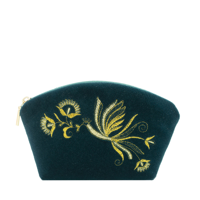 Изображение товара Косметичка бархатная ТОРЖОКСКИЕ ЗОЛОТОШВЕИ 294 Рис 852 голубая с вышивкой золото и серебро