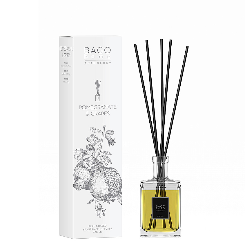 Изображение товара BAGO HOME Ароматический диффузор Гранат и виноград 400 мл для дома