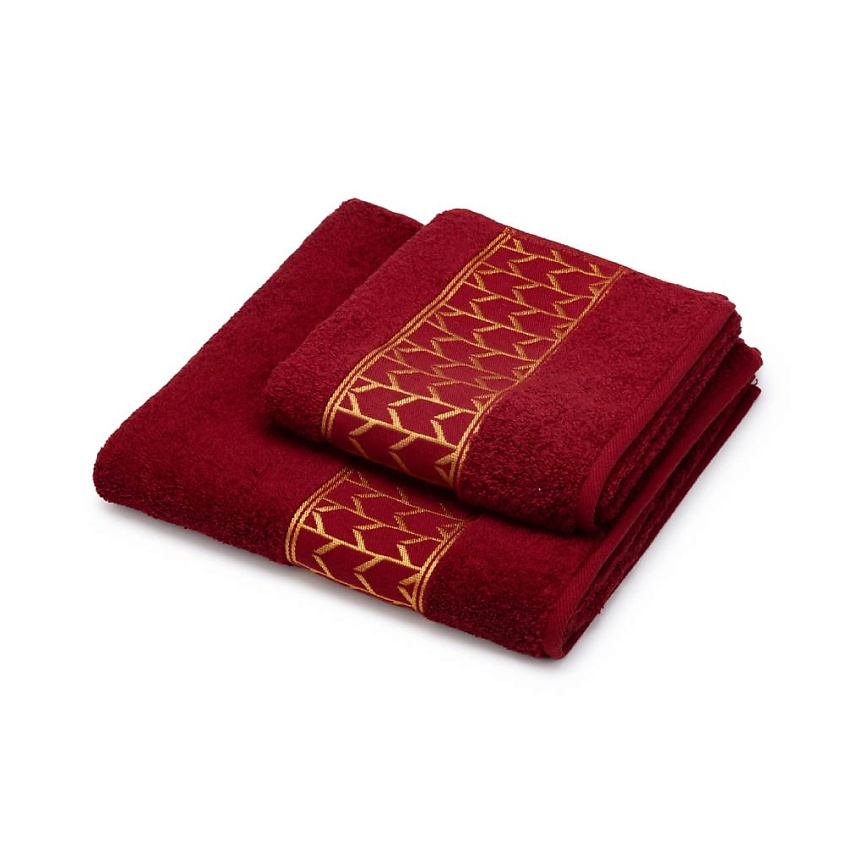 Изображение товара CLEANELLY Набор махровых полотенец Cleanelly basic: 50х90 и 70х130, Бордовый