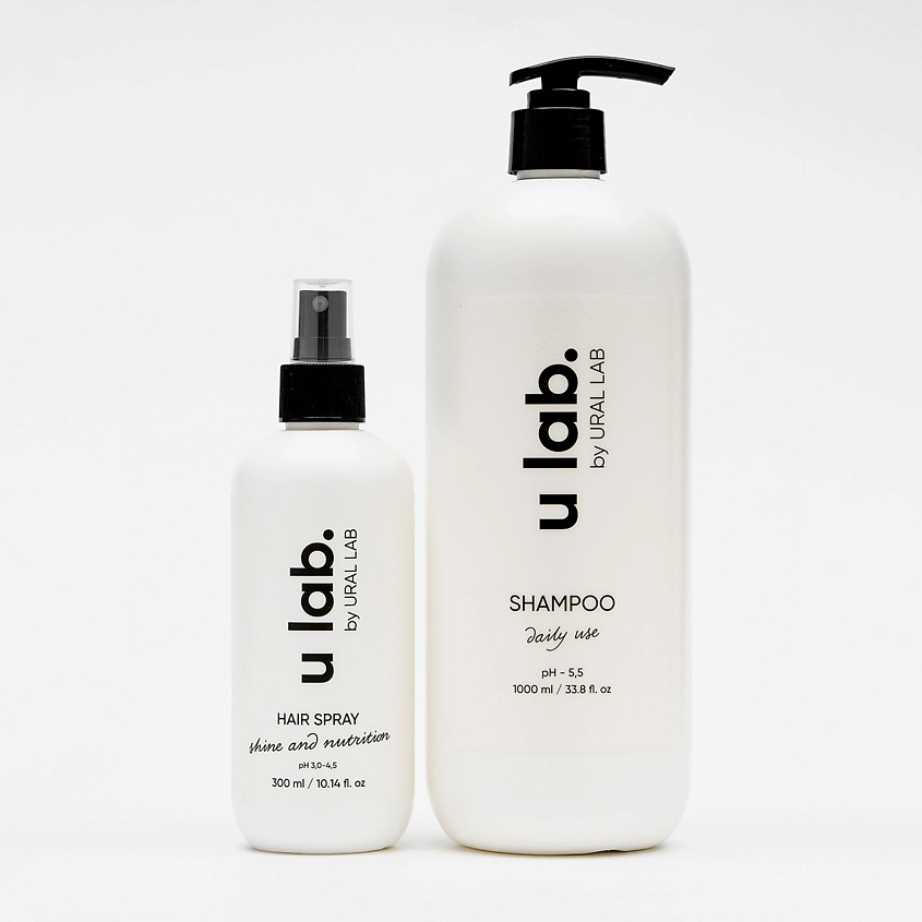 Изображение товара РЯБИНА Набор: шампунь, термо-спрей для волос, 300 мл + 1000 мл