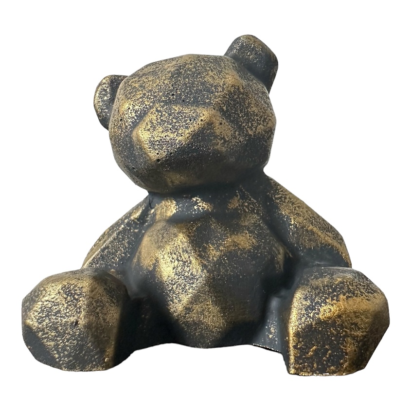 Изображение товара Декоративная статуэтка Мишка геометрия черное золото 6 см MAGIC MAKERS
