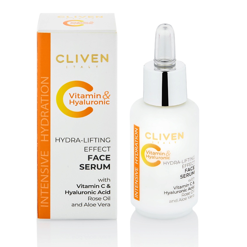 Изображение товара CLIVEN Сыворотка для лица с гиалуроновой кислотой и витамином С, 1 шт.