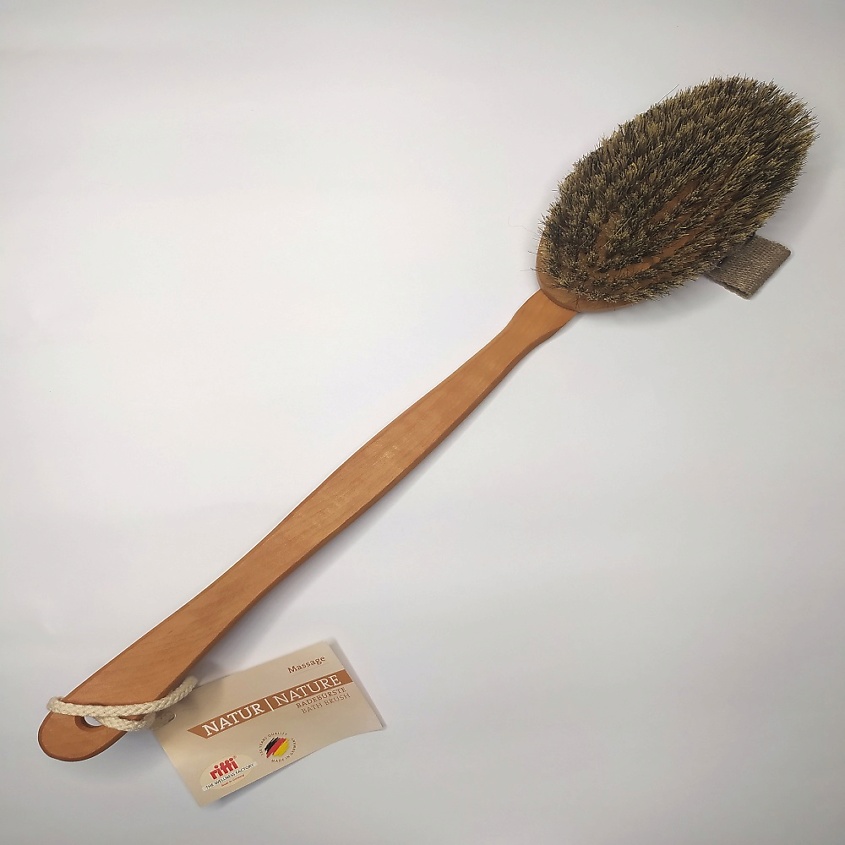Изображение товара RIFFI Щётка массажная со съёмной ручкой бук щетина конский волос и сизаль, 1 шт