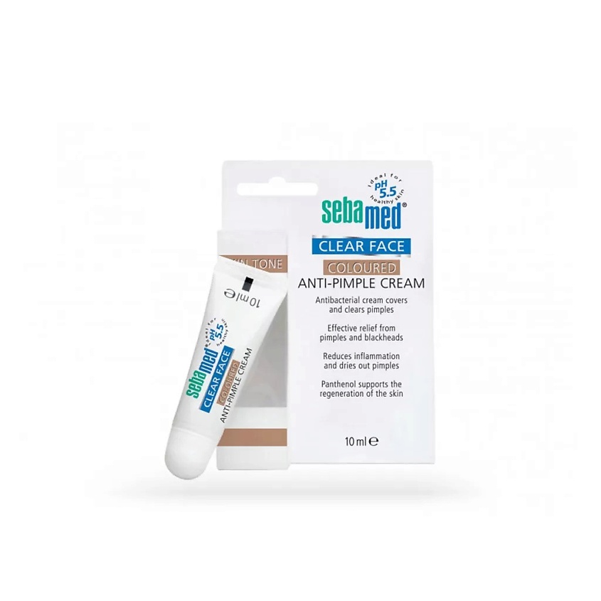 Изображение товара SEBAMED Маскирующий антибактериальный крем против прыщей Clear Face Coloured Anti-Pimple Cream, 10 мл