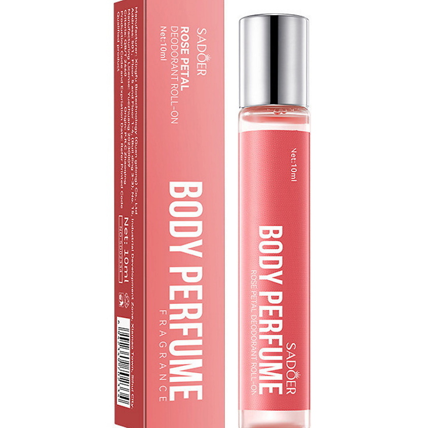 Изображение товара SADOER Дезодорант роликовый для тела с ароматом лепестков розы, 10 мл.