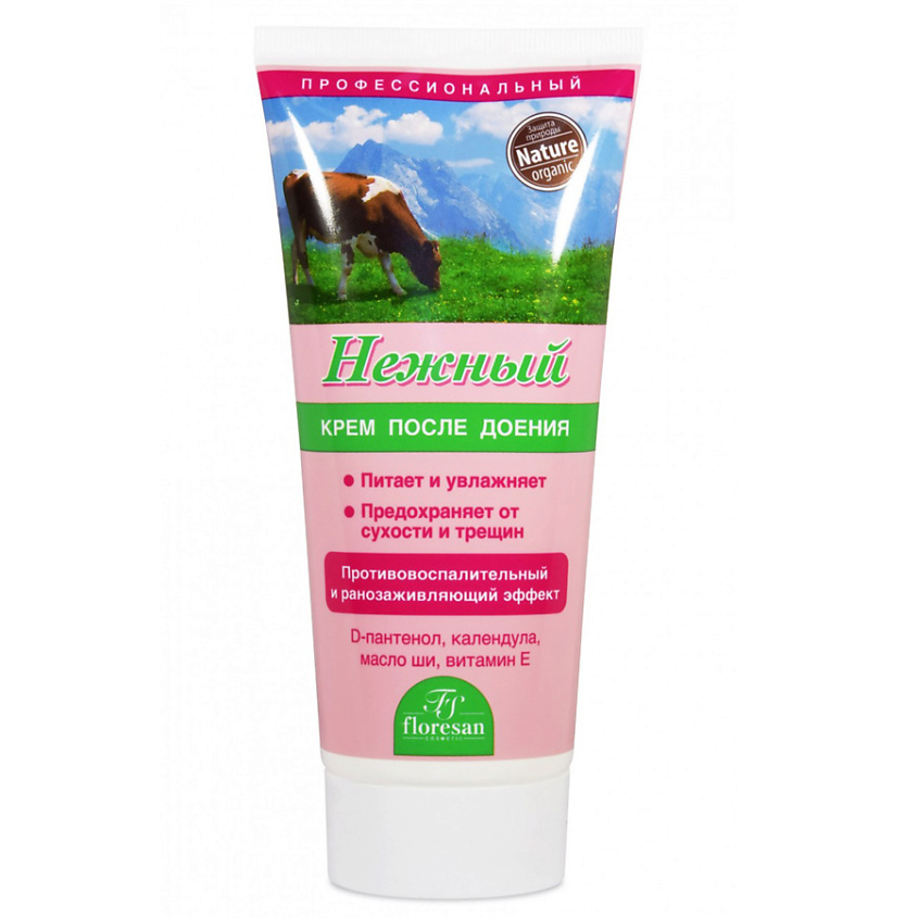 Изображение товара FLORESAN Профессиональный крем после доения Нежный с витамином F, 150 мл