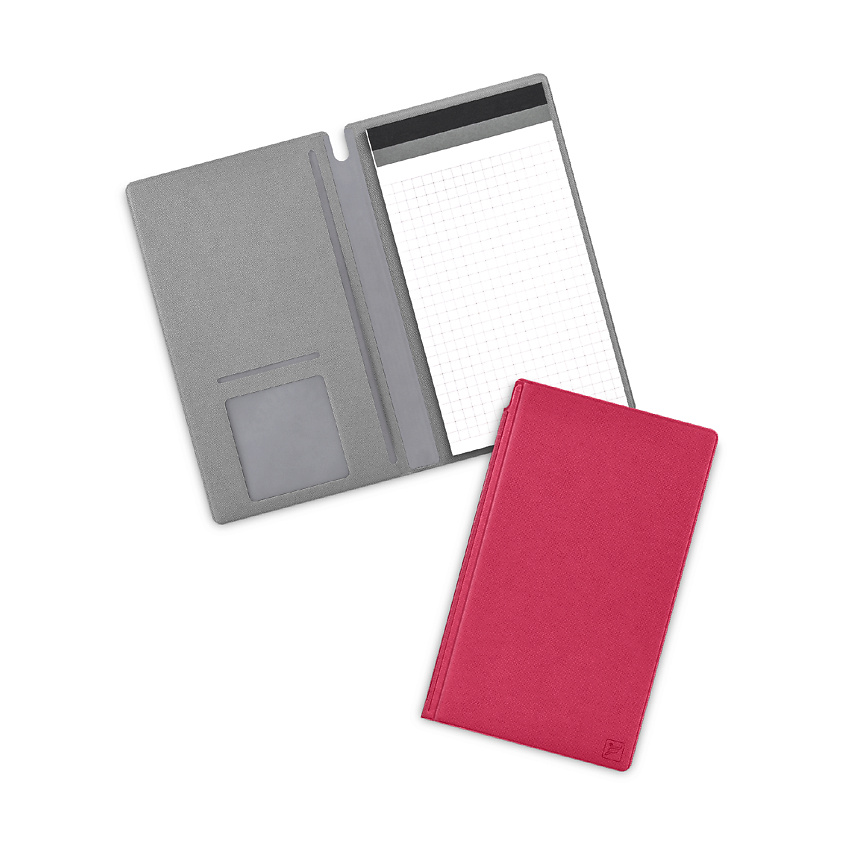 Изображение товара ФЛЕКСПОКЕТ Блокнот А6 из экокожи в клетку с карманами и перфорацией