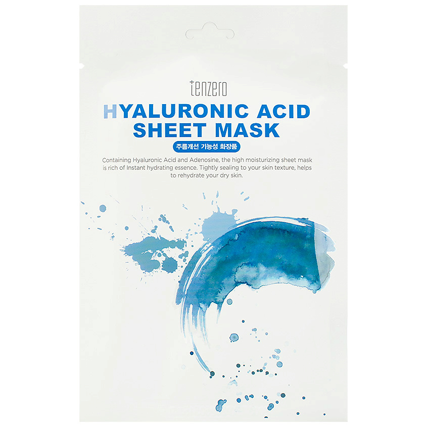 Изображение товара TENZERO Маска для лица тканевая с гиалуроновой кислотой Hyaluronic Acid Sheet Mask, 25 мл