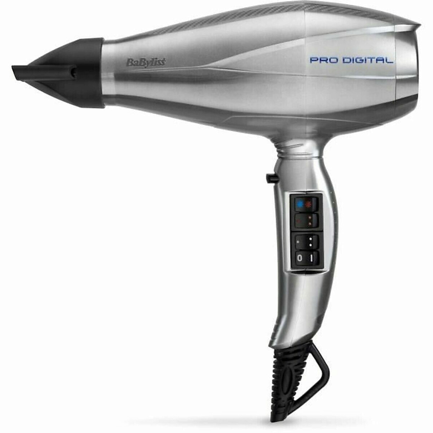 Изображение товара Профессиональный фен BaByliss Pro Digital 6000E с ионизацией 2200 Вт серебристый
