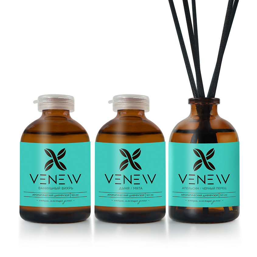 Изображение товара VENEW Набор ароматических диффузоров для дома, 3 х 50 мл