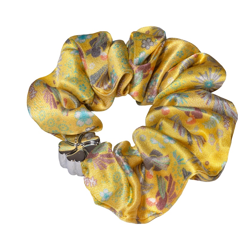 Изображение товара Шёлковая резинка для волос Оммаж MOLLEN Желтая стильный аксессуар