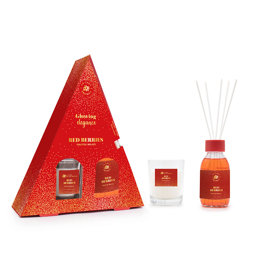 Изображение товара Набор ароматических средств для дома LА CASA DE LOS AROMAS Красные Фрукты 95 мл + 65 г свеча