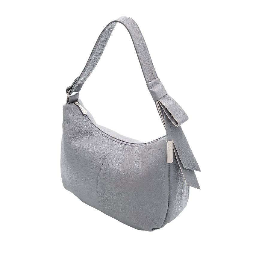 Изображение товара FRANCHESCO MARISCOTTI Сумка кожаная женская на плечо кросс-боди, серый