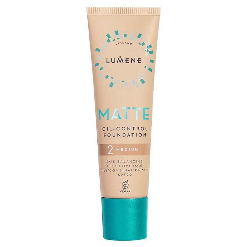 Изображение товара LUMENE Матирующий тональный крем Matte Oil-Control Foundation SPF20, Оттенок: 2 Medium