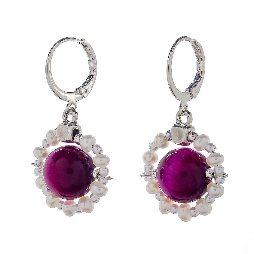 Изображение товара LANZEROTTI Серьги, Monroe, тигровый глаз, жемчуг, LZ-23.07-262