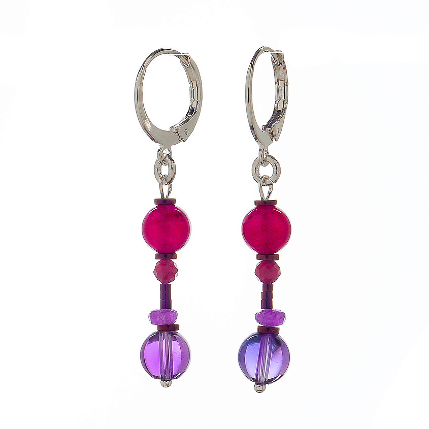 Изображение товара LANZEROTTI Серьги, Monroe, аметист, тигровый глаз, агат, турмалин, LZ-23.07-291