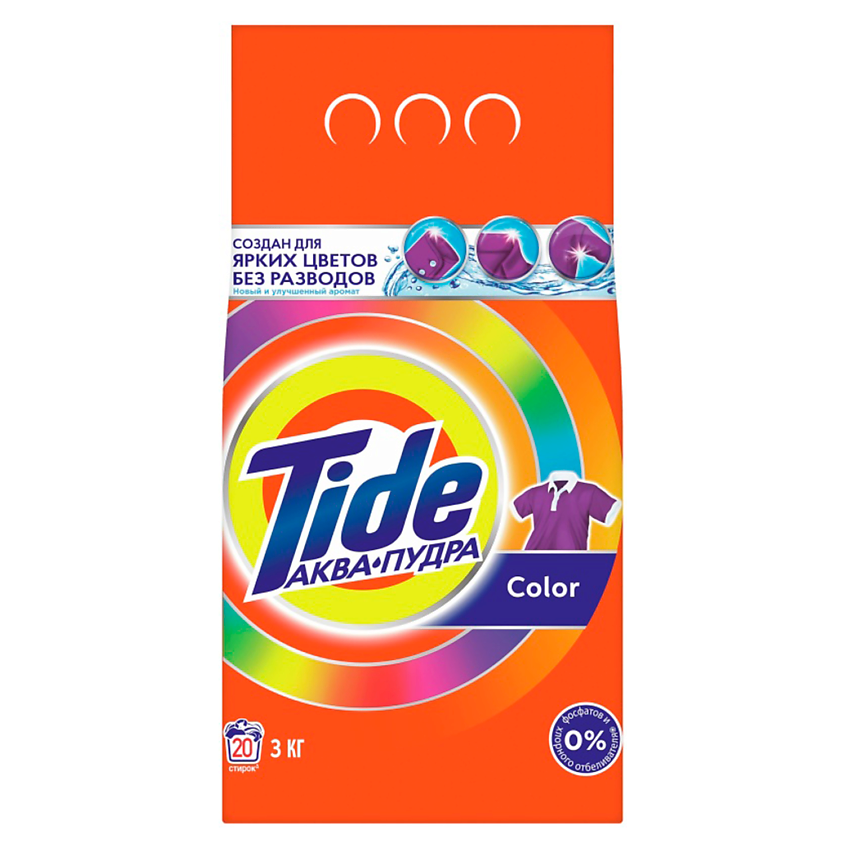 Изображение товара TIDE Стиральный порошок автомат для цветного белья, 3 кг
