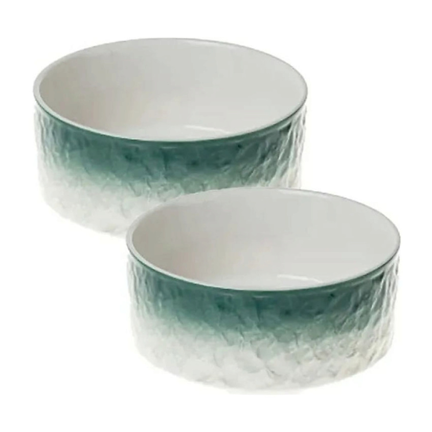 Изображение товара Набор пиал HOMIUM Every Day 2шт Глубокие из керамики Зеленый