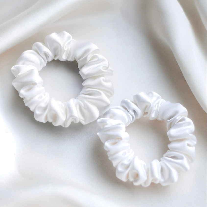 Изображение товара 8 HORAS OF SILK Набор из 2 средних резинок для волос, Pearl