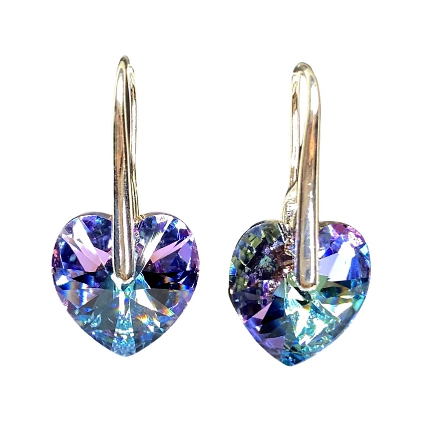 Изображение товара AMANTE CRYSTAL Серьги Roskosh heart AB, Фиолетовый