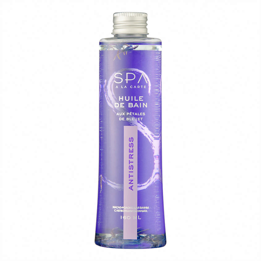 Изображение товара SPA A LA CARTE Масло-молоко для ванны с лепестками василька Antistress, 160 мл