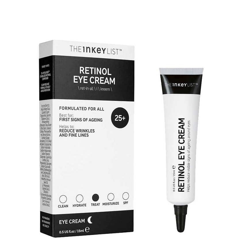 Изображение товара THE INKEY LIST Ночной крем с ретинолом Retinol Eye Cream против морщин вокруг глаз, 15 мл