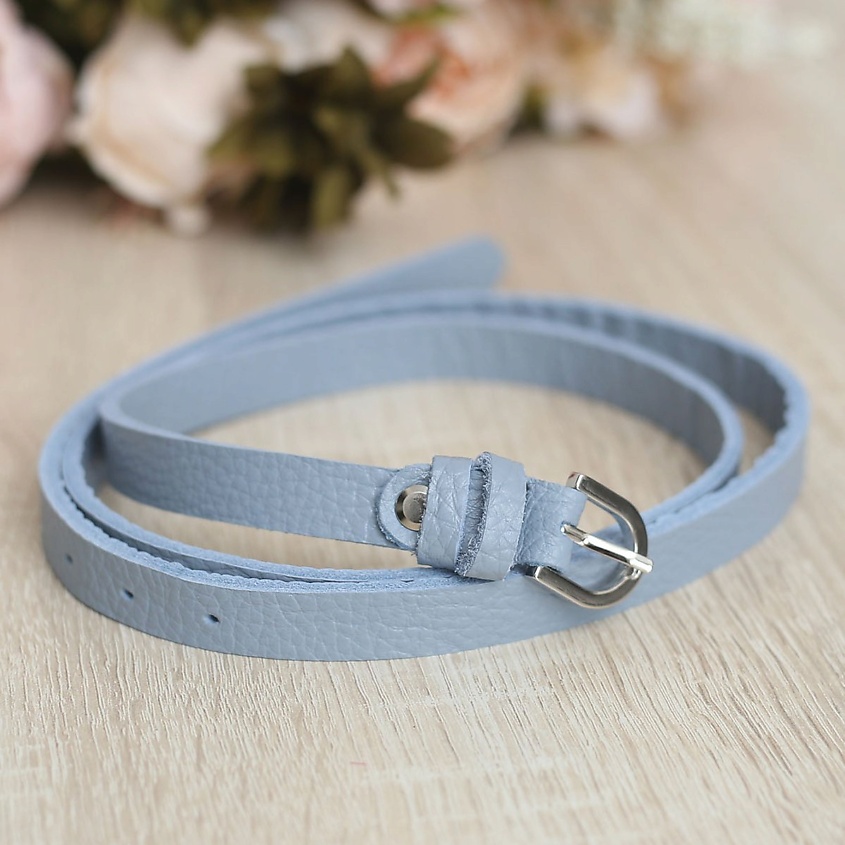 Изображение товара Женский ремень из натуральной кожи AKTORRIS с никелированной пряжкой 115 см