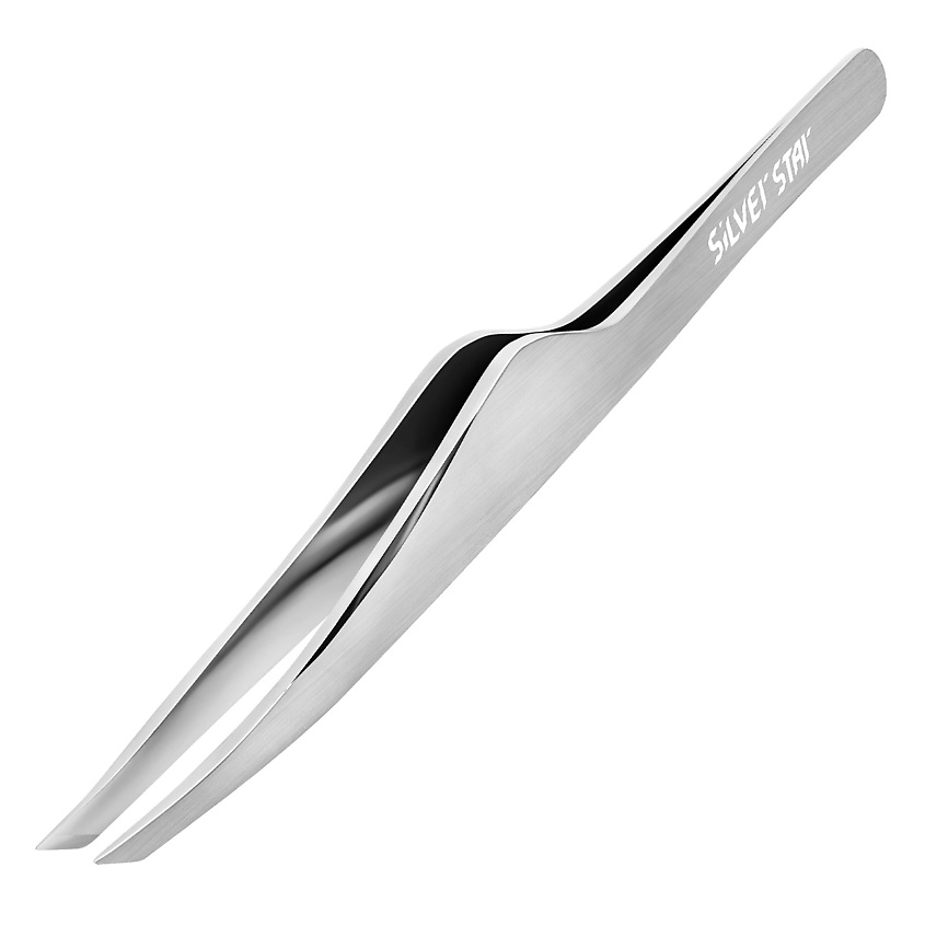 Изображение товара SILVER STAR Пинцет для бровей, косой, тонкий, профессиональный