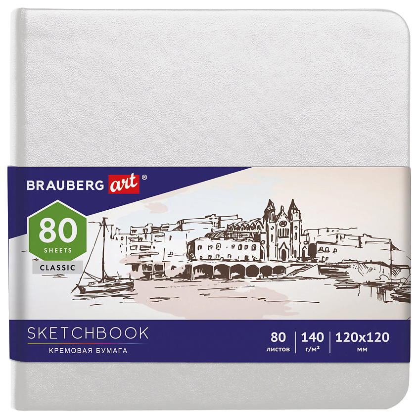 Изображение товара BRAUBERG Скетчбук Слоновая кость, Белый