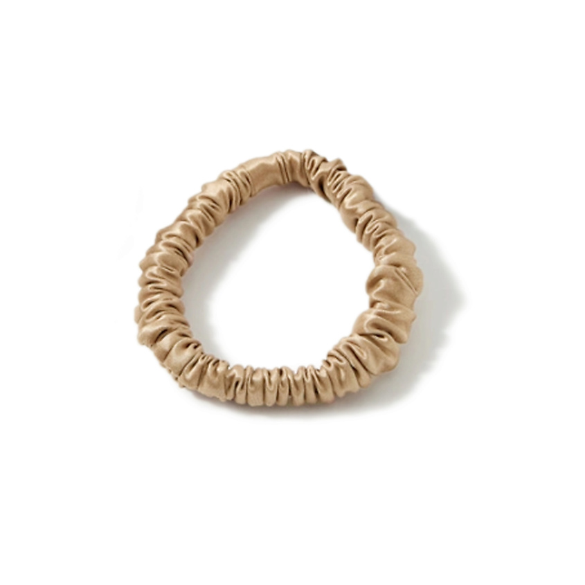 Изображение товара AYRIS SILK Шелковая резинка для волос узкая, 5024, классический бежевый